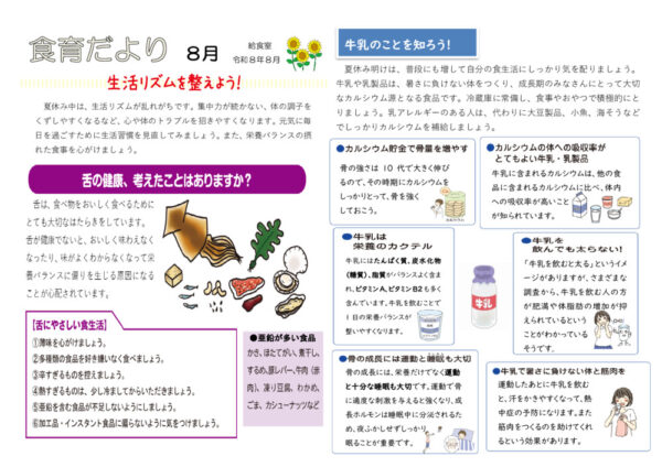 食育便り８月-のサムネイル